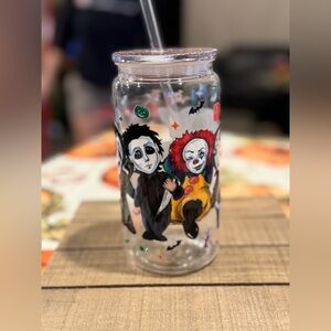 Halloween Horror Characters plastic Tumbler